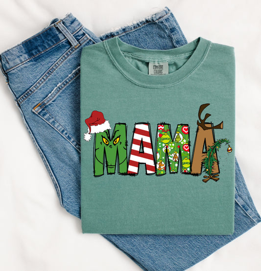 Grinchy Mama On Comfort Color Collection