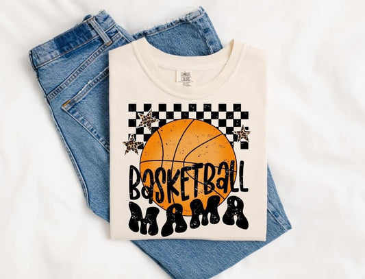 Basketball Mama Leopard Stars On Comfort Color Collection