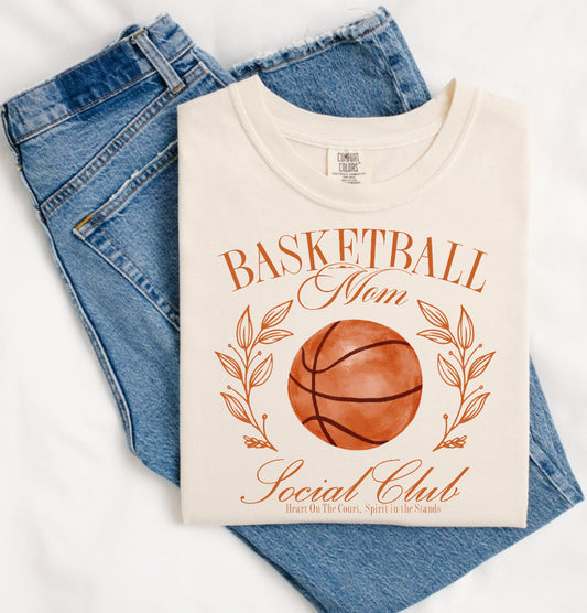 Basketball Mom Social Club On Comfort Color Collection