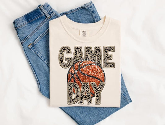 Basketball Leopard Game Day On Comfort Color Collection