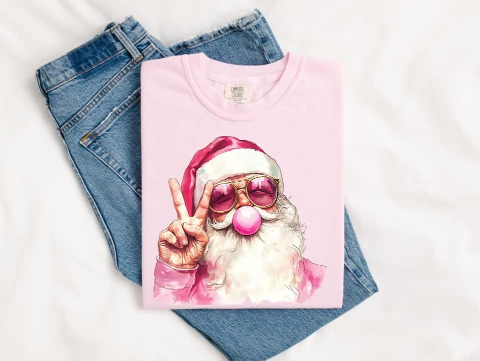 Bubblegum Santa on Comfort Color Collection