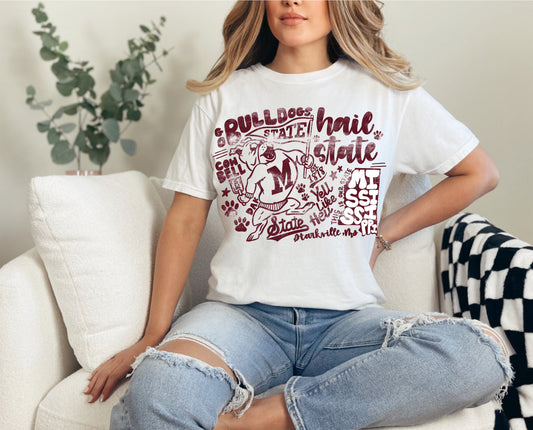 Mississippi State Comfort Color Short Sleeve 1717 Shirt