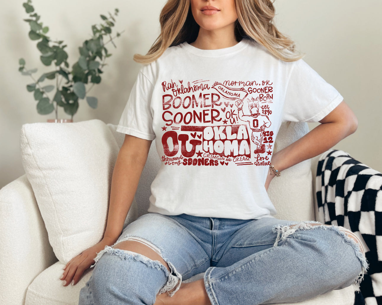 Oklahoma Sooners Comfort Color Short Sleeve 1717 Shirt