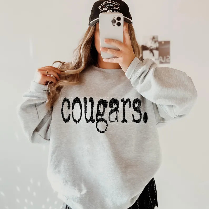 Typographic Cougars Gildan Sweatshirt 18000