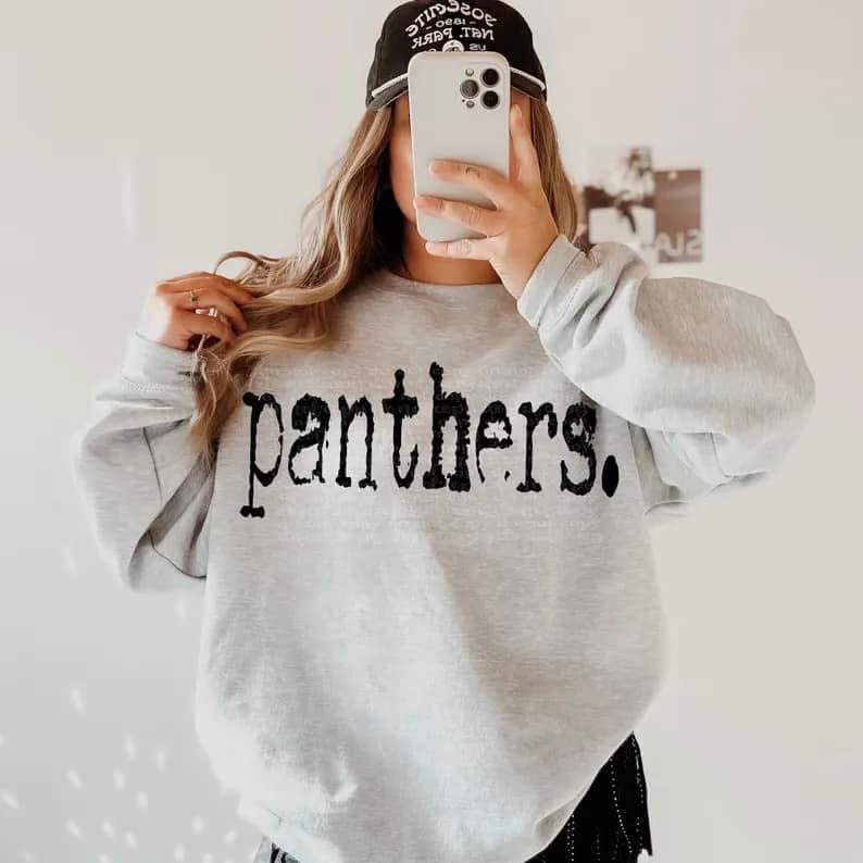 Typographic Panthers Gildan Sweatshirt 18000