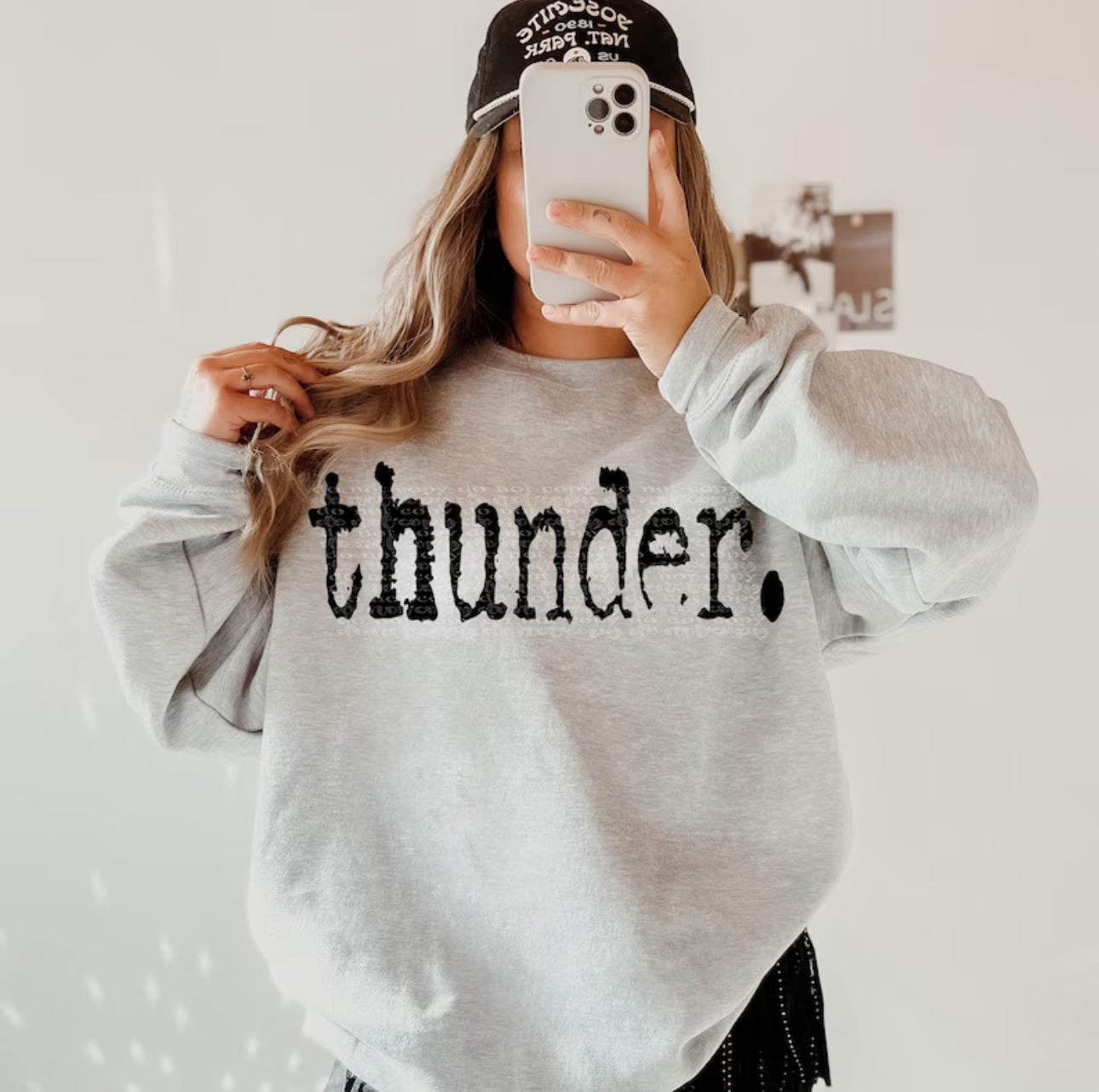 Typography Thunder Gildan Sweatshirt 18000