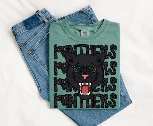 Black Leopard Mascot on Comfort Color Collection