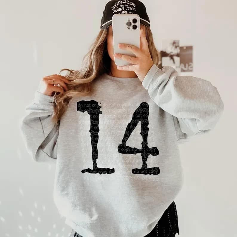 Typography Number Comfort Color Sweatshirt