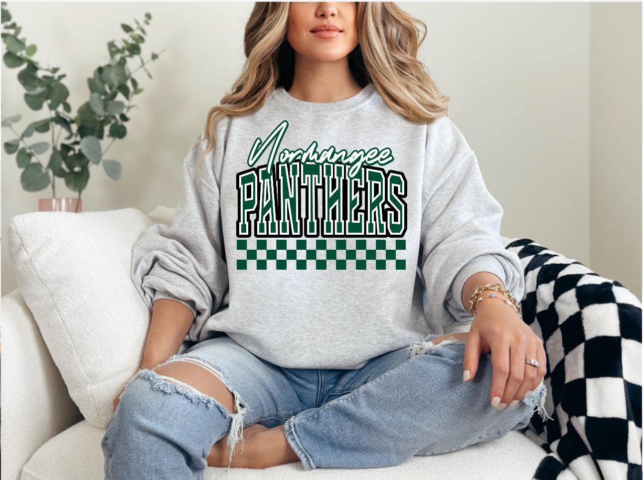 Checkered Normangee Panthers On Comfort Color Collection