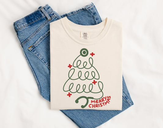 Stethoscope Christmas Tree on Comfort Color Collection